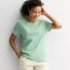 Petite Croft & Barrow® Essential Crewneck Tee