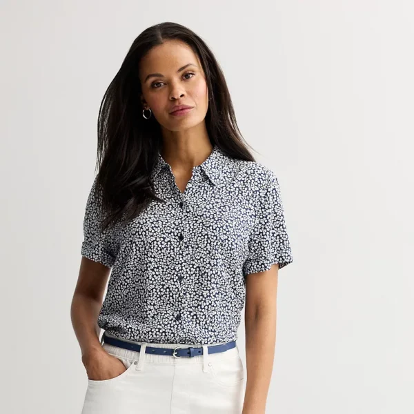 Women's Croft & Barrow® Camp Shirt