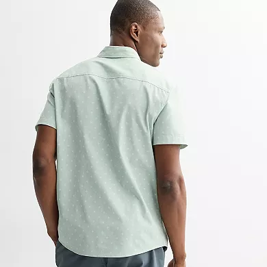 Men's FLX Tech Mesh Slim-Fit Short Sleeve Button-Down