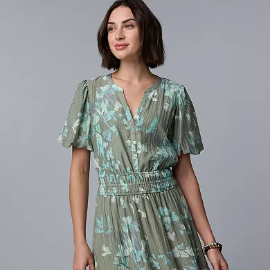 Women's Simply Vera Vera Wang Short Sleeve Maxi Dress