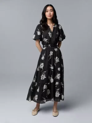 Women's Simply Vera Vera Wang Short Sleeve Maxi Dress