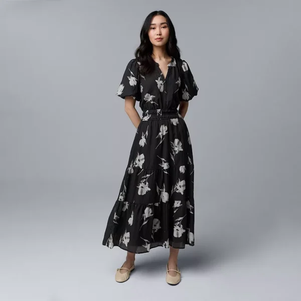 Women's Simply Vera Vera Wang Short Sleeve Maxi Dress