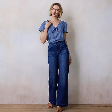 Women's LC Lauren Conrad Super High Rise Wide Leg Jeans