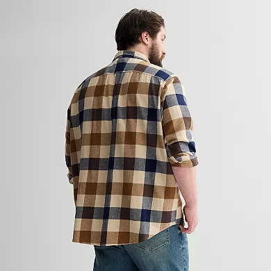 Big & Tall Sonoma Goods For Life® Super Soft Long Sleeve Brushed Flannel Shirt