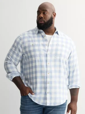 Big & Tall Sonoma Goods For Life® Super Soft Long Sleeve Brushed Flannel Shirt