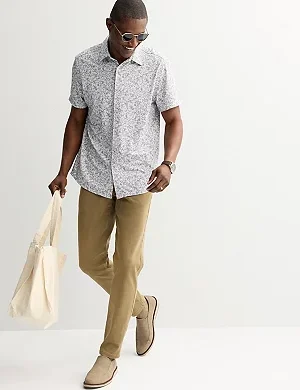 Men's Apt. 9® Short Sleeve Stretch Button-Down Shirt