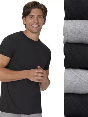 Men’s Hanes® Ultimate 5-Pack ComfortSoft® Crewneck T-Shirt Undershirts
